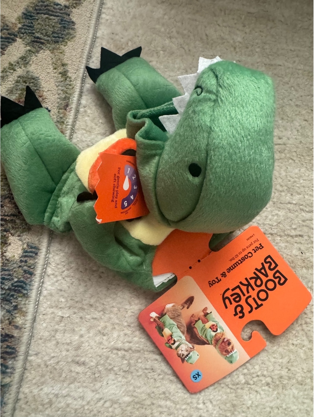 Roots & Barkley Dinosaur Pet Costume for Small Dogs, XS